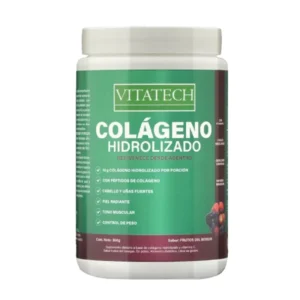 COLAGENO HIDROLIZADO REGUVENECE SABOR FRUTOS ROJOS 360GR-VITATECH