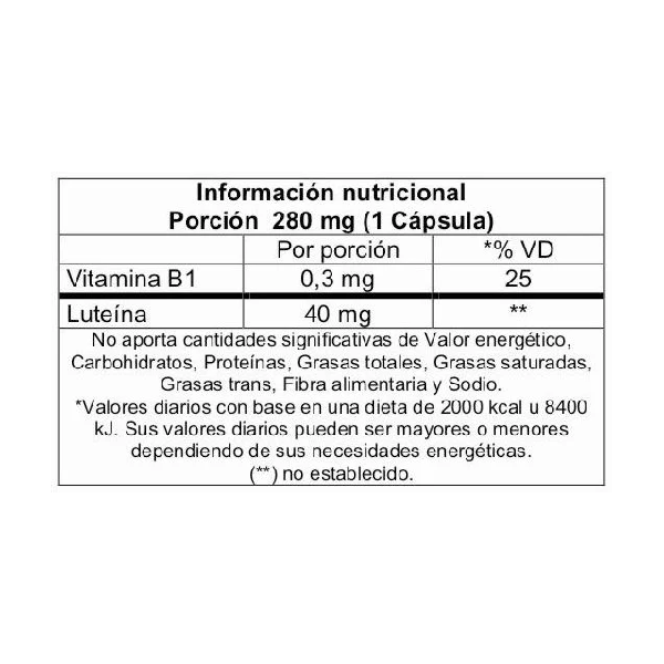 LUTEINA EN 30 CAPSULAS-VITATECH - Imagen 2